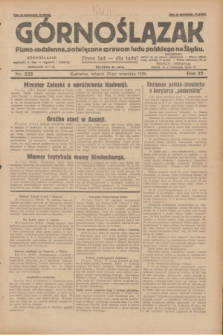 Górnoślązak : pismo codzienne, poświęcone sprawom ludu polskiego na Śląsku.R.27, nr 222 (25 września 1928) + dod.