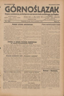 Górnoślązak : pismo codzienne, poświęcone sprawom ludu polskiego na Śląsku.R.27, nr 223 (26 września 1928) + dod.