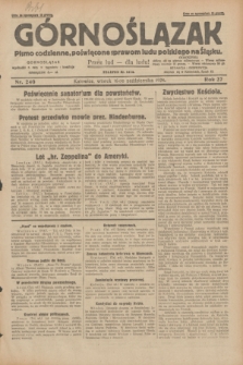 Górnoślązak : pismo codzienne, poświęcone sprawom ludu polskiego na Śląsku.R.27, nr 240 (16 października 1928) + dod.