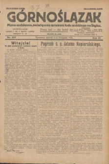 Górnoślązak : pismo codzienne, poświęcone sprawom ludu polskiego na Śląsku.R.27, nr 257 (6 listopada 1928) + dod.