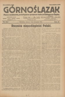 Górnoślązak : pismo codzienne, poświęcone sprawom ludu polskiego na Śląsku.R.27, nr 263 (13 listopada 1928) + dod.