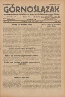 Górnoślązak : pismo codzienne, poświęcone sprawom ludu polskiego na Śląsku.R.27, nr 285 (8 grudnia 1928) + dod.