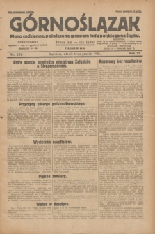 Górnoślązak : pismo codzienne, poświęcone sprawom ludu polskiego na Śląsku.R.27, nr 292 (18 grudnia 1928) + dod.