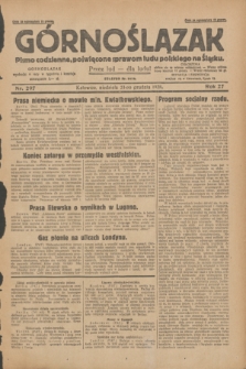 Górnoślązak : pismo codzienne, poświęcone sprawom ludu polskiego na Śląsku.R.27, nr 297 (23 grudnia 1928) + dod.