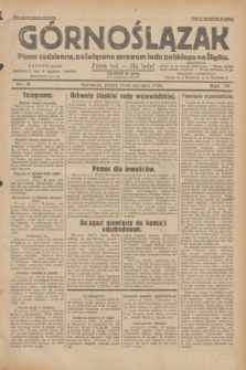 Górnoślązak : pismo codzienne, poświęcone sprawom ludu polskiego na Śląsku.R.28, nr 9 (11 stycznia 1929) + dod.