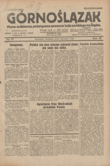 Górnoślązak : pismo codzienne, poświęcone sprawom ludu polskiego na Śląsku.R.28, nr 17 (20 stycznia 1929) + dod.