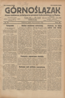 Górnoślązak : pismo codzienne, poświęcone sprawom ludu polskiego na Śląsku.R.28, nr 21 (25 stycznia 1929) + dod.