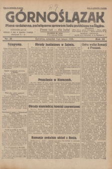 Górnoślązak : pismo codzienne, poświęcone sprawom ludu polskiego na Śląsku.R.28, nr 31 (7 lutego 1929) + dod.