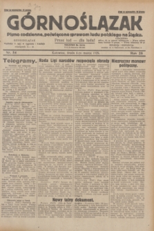 Górnoślązak : pismo codzienne, poświęcone sprawom ludu polskiego na Śląsku.R.28, nr 54 (6 marca 1929) + dod.