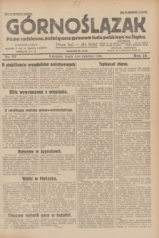Górnoślązak : pismo codzienne, poświęcone sprawom ludu polskiego na Śląsku.R.28, nr 77 (3 kwietnia 1929) + dod.