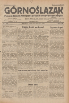 Górnoślązak : pismo codzienne, poświęcone sprawom ludu polskiego na Śląsku.R.28, nr 80 (6 kwietnia 1929) + dod.