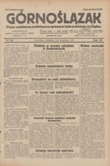 Górnoślązak : pismo codzienne, poświęcone sprawom ludu polskiego na Śląsku.R.28, nr 81 (7 kwietnia 1929) + dod.