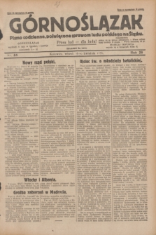 Górnoślązak : pismo codzienne, poświęcone sprawom ludu polskiego na Śląsku.R.28, nr 88 (16 kwietnia 1929) + dod.