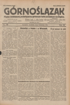 Górnoślązak : pismo codzienne, poświęcone sprawom ludu polskiego na Śląsku.R.28, nr 99 (28 kwietnia 1929) + dod.