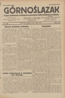 Górnoślązak : pismo codzienne, poświęcone sprawom ludu polskiego na Śląsku.R.28, nr 115 (19 maja 1929) + dod.