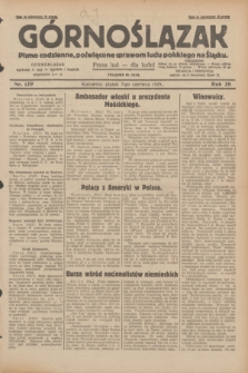 Górnoślązak : pismo codzienne, poświęcone sprawom ludu polskiego na Śląsku.R.28, nr 129 (7 czerwca 1929) + dod.