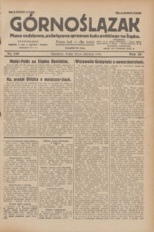 Górnoślązak : pismo codzienne, poświęcone sprawom ludu polskiego na Śląsku.R.28, nr 145 (26 czerwca 1929) + dod.