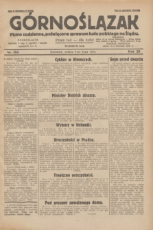 Górnoślązak : pismo codzienne, poświęcone sprawom ludu polskiego na Śląsku.R.28, nr 153 (6 lipca 1929) + dod.