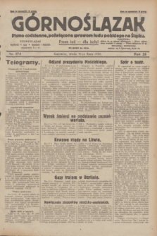 Górnoślązak : pismo codzienne, poświęcone sprawom ludu polskiego na Śląsku.R.28, nr 174 (31 lipca 1929) + dod.