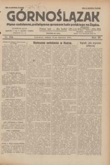 Górnoślązak : pismo codzienne, poświęcone sprawom ludu polskiego na Śląsku.R.28, nr 194 (24 sierpnia 1929) + dod.