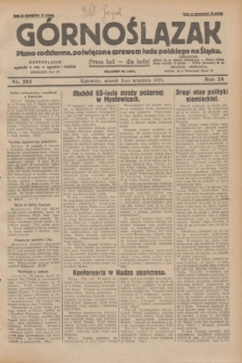 Górnoślązak : Pismo codzienne, poświęcone sprawom ludu polskiego na Śląsku.R.28, nr 202 (3 września 1929) + dod.