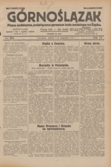 Górnoślązak : Pismo codzienne, poświęcone sprawom ludu polskiego na Śląsku.R.28, nr 206 (7 września 1929) + dod.