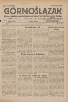 Górnoślązak : Pismo codzienne, poświęcone sprawom ludu polskiego na Śląsku.R.28, nr 207 (8 września 1929) + dod.
