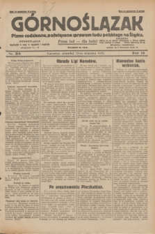 Górnoślązak : Pismo codzienne, poświęcone sprawom ludu polskiego na Śląsku.R.28, nr 210 (12 września 1929) + dod.
