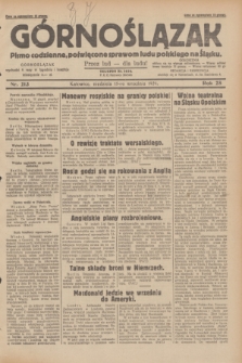 Górnoślązak : Pismo codzienne, poświęcone sprawom ludu polskiego na Śląsku.R.28, nr 213 (15 września 1929) + dod.