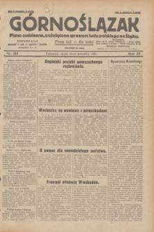 Górnoślązak : Pismo codzienne, poświęcone sprawom ludu polskiego na Śląsku.R.28, nr 215 (18 września 1929) + dod.