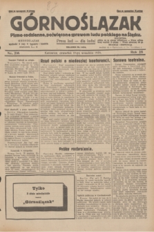 Górnoślązak : pismo codzienne, poświęcone sprawom ludu polskiego na Śląsku.R.28, nr 216 (19 września 1929) + dod.