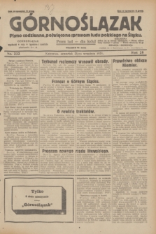 Górnoślązak : pismo codzienne, poświęcone sprawom ludu polskiego na Śląsku.R.28, nr 222 (26 września 1929) + dod.