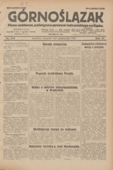 Górnoślązak : pismo codzienne, poświęcone sprawom ludu polskiego na Śląsku.R.28, nr 228 (3 października 1929) + dod.