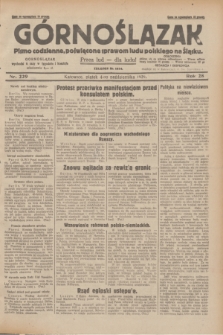 Górnoślązak : pismo codzienne, poświęcone sprawom ludu polskiego na Śląsku.R.28, nr 229 (4 października 1929) + dod.