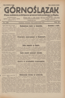 Górnoślązak : pismo codzienne, poświęcone sprawom ludu polskiego na Śląsku.R.28, nr 240 (17 października 1929) + dod.