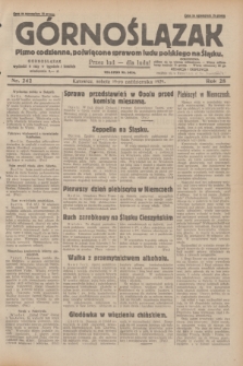 Górnoślązak : pismo codzienne, poświęcone sprawom ludu polskiego na Śląsku.R.28, nr 242 (19 października 1929) + dod.