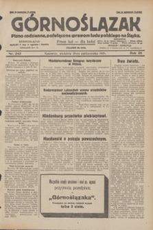 Górnoślązak : pismo codzienne, poświęcone sprawom ludu polskiego na Śląsku.R.28, nr 243 (20 października 1929) + dod.