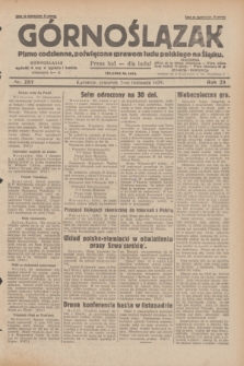 Górnoślązak : pismo codzienne, poświęcone sprawom ludu polskiego na Śląsku.R.28, nr 257 (7 listopada 1929) + dod.