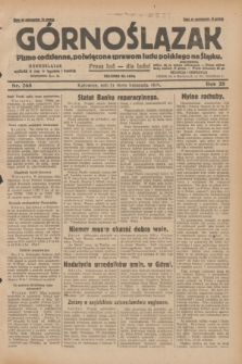 Górnoślązak : pismo codzienne, poświęcone sprawom ludu polskiego na Śląsku.R.28, nr 265 (16 listopada 1929) + dod.