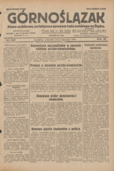 Górnoślązak : pismo codzienne, poświęcone sprawom ludu polskiego na Śląsku.R.28, nr 269 (21 listopada 1929) + dod.