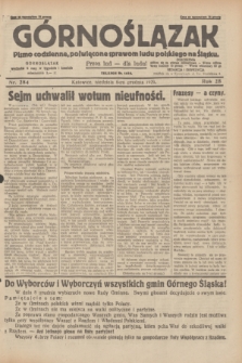 Górnoślązak : pismo codzienne, poświęcone sprawom ludu polskiego na Śląsku.R.28, nr 284 (8 grudnia 1929) + dod.