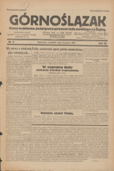 Górnoślązak : pismo codzienne, poświęcone sprawom ludu polskiego na Śląsku.R.30, nr 3 (4 stycznia 1931)