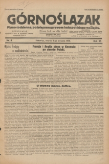 Górnoślązak : pismo codzienne, poświęcone sprawom ludu polskiego na Śląsku.R.30, nr 4 (6 stycznia 1931)
