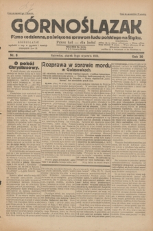 Górnoślązak : pismo codzienne, poświęcone sprawom ludu polskiego na Śląsku.R.30, nr 6 (9 stycznia 1931)