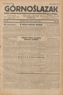 Górnoślązak : pismo codzienne, poświęcone sprawom ludu polskiego na Śląsku.R.30, nr 15 (20 stycznia 1931)