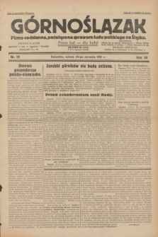 Górnoślązak : pismo codzienne, poświęcone sprawom ludu polskiego na Śląsku.R.30, nr 19 (24 stycznia 1931)