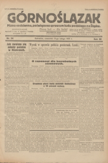 Górnoślązak : pismo codzienne, poświęcone sprawom ludu polskiego na Śląsku.R.30, nr 34 (12 lutego 1931)