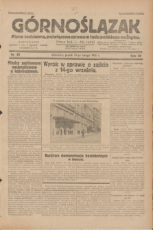 Górnoślązak : pismo codzienne, poświęcone sprawom ludu polskiego na Śląsku.R.30, nr 35 (13 lutego 1931)