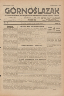 Górnoślązak : pismo codzienne, poświęcone sprawom ludu polskiego na Śląsku.R.30, nr 37 (15 lutego 1931)