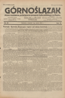 Górnoślązak : pismo codzienne, poświęcone sprawom ludu polskiego na Śląsku.R.30, nr 52 (5 marca 1931)